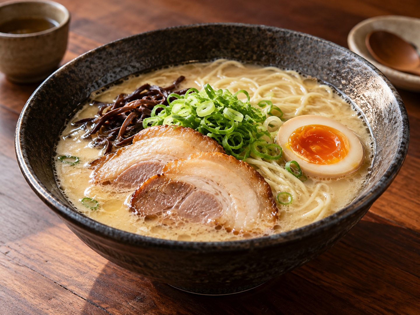 Tonkotsu ramen with creamy pork broth